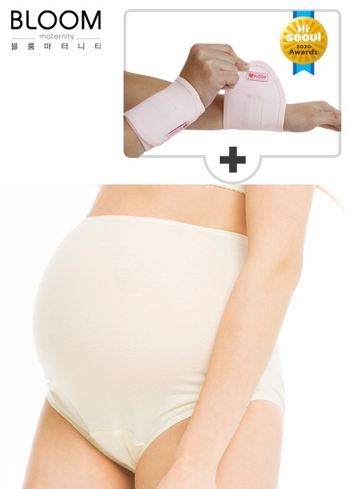 블룸마터니티 임산부 손목보호대 순면 임산부팬티 세트(3개입)